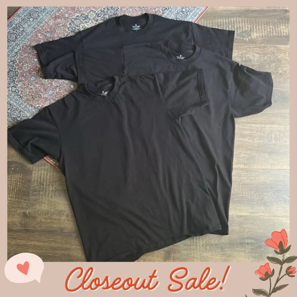 ✨NWOT✨ Stafford Heavyweight Mens 3 Pack Short Sleeve Crew Neck T-Shirt Large